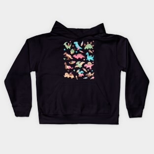 Pastel Sweet Ice Cream Dinosaurs Kids Hoodie